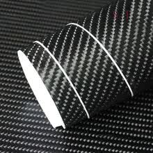 点滨 汽车用品碳纤维贴纸 立体车身贴膜改装内饰装饰全车贴拉花3D改色膜 4D黑152CM宽度*1米