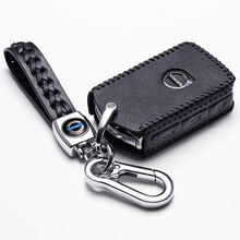 2020款沃尔沃XC60钥匙套S90XC90 V90 XC40V60汽车钥匙套真皮volvo钥匙扣绳 新款皮沃尔沃黑色+黑色多功能扣