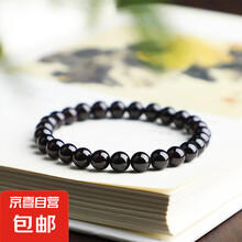 收藏品天然石榴石手链女手串散珠子莫桑比克深酒红6仿黑玛瑙手链 6mm黑色仿黑玛瑙3条