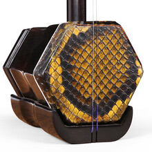 忆韵 二胡乐器 苏州手工专业演奏黑檀老红木非洲小叶紫檀初学者成人蟒皮六方二胡琴民族乐器 黑檀 骨雕铜轴+升级防震盒(一级料)