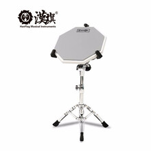 漢旗（HUN）架子鼓哑鼓套装12寸汉牌哑鼓垫练习打击板 灰色（无节拍器）+军鼓架