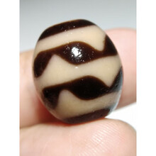 マニア　至純瑪瑙 馬蹄紋 水紋虎牙天珠150 天然真品至纯风化马蹄纹玛瑙玉髓三眼莲花菩提虎牙天珠手链项链