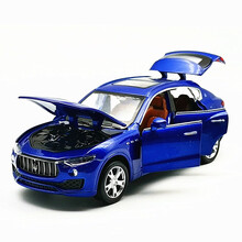 大号特斯拉MODEL-X玛莎拉蒂跑车合金车模儿童玩具1:32声光回力汽车模型仿真男孩小汽车礼物 马萨拉蒂莱万特