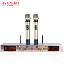 现代（HYUNDAI）U-9000 专业无线麦克风 话筒家庭ktv手持一拖二U段调频会议室户外舞台演出