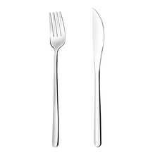 御良材 304不锈钢刀叉两件套餐具 西餐餐具 牛排餐具 叉子 餐刀 餐具 酒店家用(韩式) YB304-1010-DX