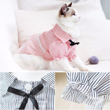 猫衣服春装衬衫小猫幼猫成猫加菲猫蓝猫夏装春秋薄款猫咪公主服饰 粉红色 S