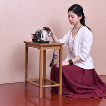 寻古 红木家具非洲鸡翅木（学名：非洲崖豆木）电热炉茶几实木仿古茶台小茶几中式简约功夫茶几边桌角桌客厅