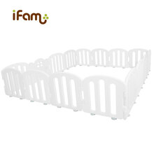 ifam韩国进口 Easy First宝宝游戏围栏婴儿学步安全护栏240x140&240x280 全白（240x280）