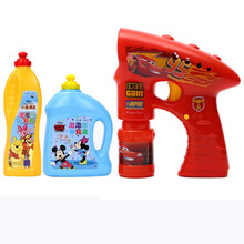 迪士尼电动泡泡机玩具防漏水儿童全自动吹泡泡机器冰雪奇缘照相机泡泡补充液 汽车款泡泡机+2000ML泡泡液