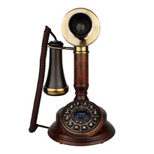 金顺迪 JSD089/巴黎铁塔 仿古电话机 欧式复古家用实木无线插卡移动联通电信座机 按键款(插3G联通移动手机卡)