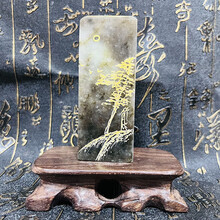 独山玉 印章 独山玉印章小摆件：国画山水的永恒之美，文房佳品，伴手礼首选