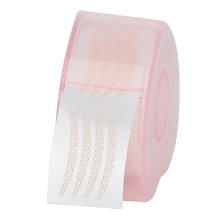 遇水即粘网纱蕾丝双眼皮贴网红隐形自然透气无痕定型霜双面仙女贴 粉色爱心卷筒360贴