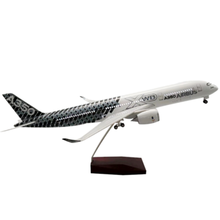 国航南航东航飞机模型带轮子47cm声控LED亮灯可拼装仿真飞机模型空客A380波音787 747 A350蛇皮袋47cm 高配的有起落架有灯