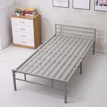 折叠床单人床家用简易床小户型铁床午休床1.2米双人床钢丝床 加粗加厚铁床1米宽