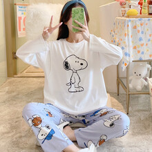 月子服春秋棉质产后产妇哺乳孕妇睡衣女待产9夏季薄款夏天7月份10 3205 M码