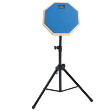 Bullfighter斗牛士8寸哑鼓练习垫哑鼓垫带支架天然橡胶附鼓棒· 蓝色(支架+鼓垫+枫木鼓棒一对)