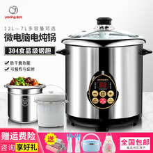 永兴 DYG-50AFW-100电炖锅煲304不锈钢全自动电汤锅陶瓷炖盅大容量智能家用商用熬粥锅 90G（9升钢胆不含炖盅） 适合6-8人