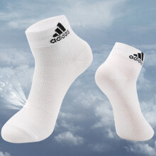 阿迪达斯 （adidas）袜子男袜女袜新款训练跑步健身运动袜休闲舒适排汗透气短袜AA2323 AA2323/白色/一双装 3538