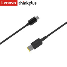 联想thinkplus 口红电源转接线 type-c转方口电源线 USB-C TO SLIM转接线 黑色