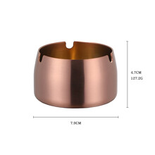 Buyer Sta不锈钢烟灰缸 防风创意烟灰缸大中小家用网吧办公室高档餐厅KTV 玫瑰金小号