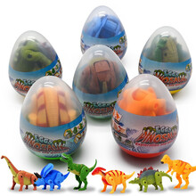 恐龙蛋玩具套装霸王龙拼装变形仿真动物模型关节可动男孩儿童节圣诞新年礼物 6只 超大号恐龙（蛋壳装）