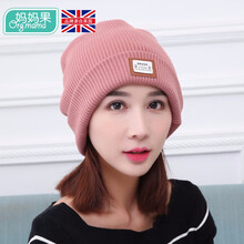妈妈果 春秋月子帽时尚厚款产妇帽防风护头孕妇帽子秋冬季坐月子用品 罗纹款-安红 均码