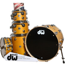 pdp 美产DW Collector's FinishPly DW 收藏家 架子鼓 爵士鼓 5鼓 亮光烤漆黄色木纹