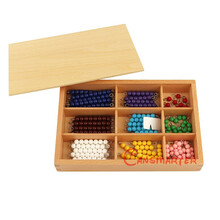 蒙氏教具1-9彩色串珠棒蒙台梭利幼儿园数学启蒙益智玩具儿童早教加减法学习CANSMARTER 彩色串珠棒