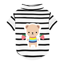 InnoPet小狗狗衣服夏季薄款泰迪猫咪博美比熊小型犬幼犬宠物无袖背心 「夏」条纹草莓熊 3号M(建议5-8斤背长30胸围40)