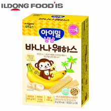 日东福德食韩国原装进口宝宝零食1岁儿童磨牙饼干维夫饼干香蕉味