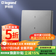 罗格朗（LEGRAND）开关面板 未莱IOT智能开关米家版无线遥控免布线 二位场景开关 深砂银