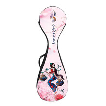 加棉琵琶包大号成人乐器琵琶袋小号儿童双肩乐器琵琶琴套图案设计厚包 成人挑水女郎