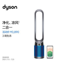 戴森（Dyson）TP04 无叶电风扇 （TP05升级版）双层滤网 循环洁净空气 APP互联 进口无叶风扇 铁蓝色