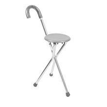 可孚 老人拐杖凳子老年人三脚折叠助行器带坐四角脚拐棍手杖凳椅  KFSZ009拐杖凳