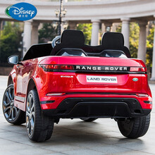 Disney/迪士尼同款大可儿童电动车四轮越野小汽车婴儿宝宝遥控玩具车可坐人小孩童车 高配四驱红【早教+摇摆+避震+软轮+皮座椅】