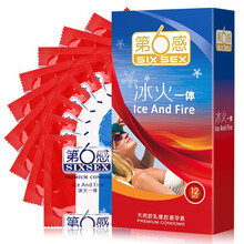第六感 避孕套安全套冰火一体超薄超滑12只装冰火感觉特色套薄荷味套男用成人情趣用品 冰火一体【12只装】