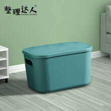 整理达人 日式简约收纳盒 杂物整理盒子多功储物箱内衣收纳箱化妆品整理盒 北欧绿高款中号