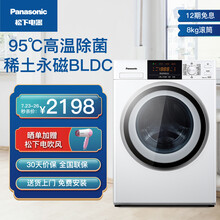 松下（Panasonic）滚筒洗衣机全自动大容量变频8公斤 95度除菌 羽绒 丝绸内衣 一级能效 8公斤-XQG80-N80WY「下排水」 白色