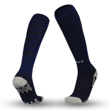 ORKY新款足球袜长筒袜 男款防滑毛巾底过膝篮球运动袜子 有儿童 宝蓝（成人款38-45码）