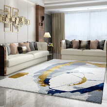 瑰丽易秀 客厅地毯 茶几地毯北欧后现代轻奢简约北欧卧室床尾地毯美式卧室茶几床边毯满铺家用地毯 光彩夺目 1.6m*2.3m