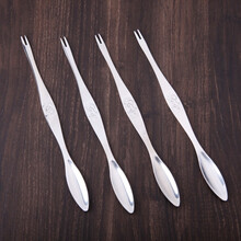 剥螃蟹吃蟹工具304不锈钢蟹八件蟹钳蟹夹蟹针海鲜剪吃大闸蟹螃蟹 4只304蟹挑