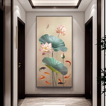 九鱼荷花图油画】价格_九鱼荷花图油画图片- 京东