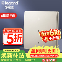 罗格朗（LEGRAND）开关面板 未莱IOT智能开关米家版无线遥控免布线 二位场景开关 粉铂金
