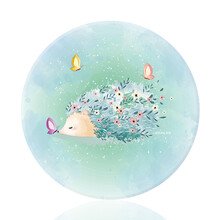 飞遁（LESAILES）250*250*4mm卡通刺猬游戏电竞鼠标垫 圆形中号锁边电脑键盘桌垫 易清洁