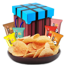 小王子 呆不二薯片组合礼包好吃的吃货零食小吃批发休闲食品 混合口味16包