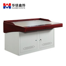 华镁鑫烨 机房指挥中心办公桌调度控制台接警席物业监控室电脑工作台监控操作台工业安防机柜非标异形定制 定制定金链接 私拍不发货