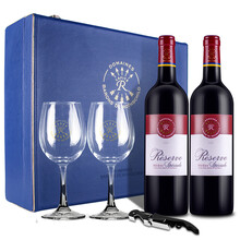 超市	
拉菲（LAFITE）罗斯柴尔德 珍藏梅多克红葡萄酒 750ml*2瓶 带酒具双支礼盒装 法国原瓶进口（DBR）