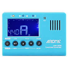 AROMA阿诺玛AMT-560电子调音器吉他小提琴尤克里里节拍器定音节奏器打拍器三合一校音器 AMT-560B蓝色
