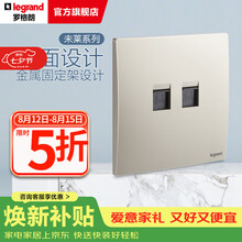 罗格朗（LEGRAND）开关插座面板 未莱系列粉铂金色86型曲面薄款磨砂质感清单报价 两位电脑插座（超五类）