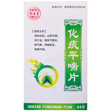彤医堂 化痰平喘片 54片/盒热化痰止咳平喘用于急慢性气管炎肺气肿咳嗽痰多胸满气喘
